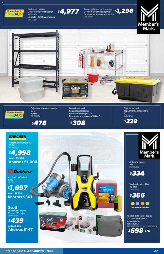Nuevo catálogo de Sam's Club a partir del 03/07