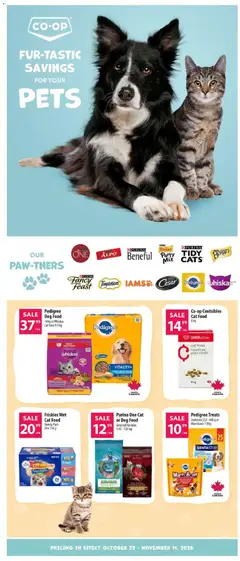 Preview of leaflet Co-op Food flyer - Fur-tastic saving for your pets from shop Co-op Food is valid from Oct 22, 2026