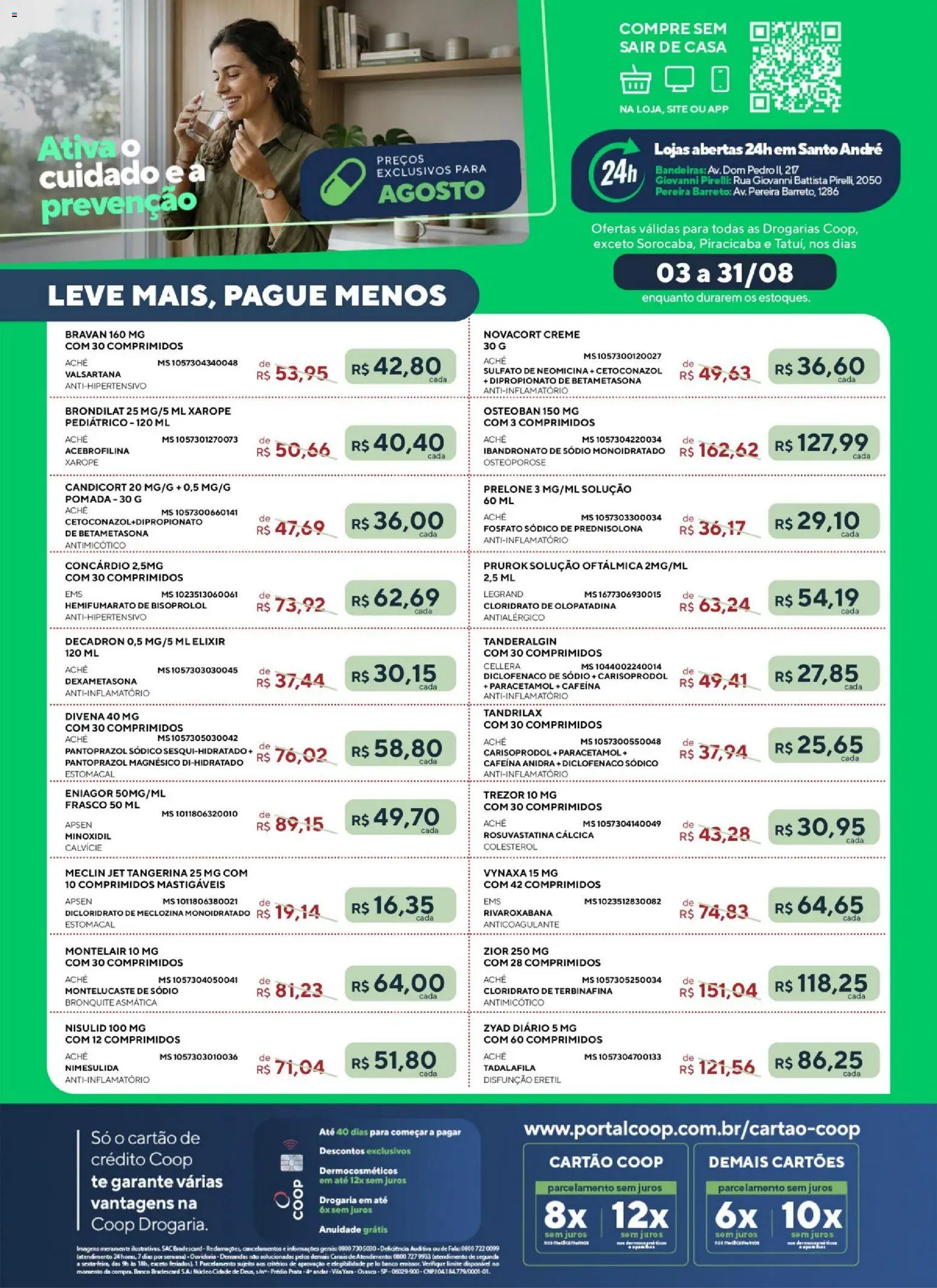 Pré-Visualização do folheto "Coop ofertas Medicamentos Com Receita" da loja Coop válido a partir de 03/08/2026