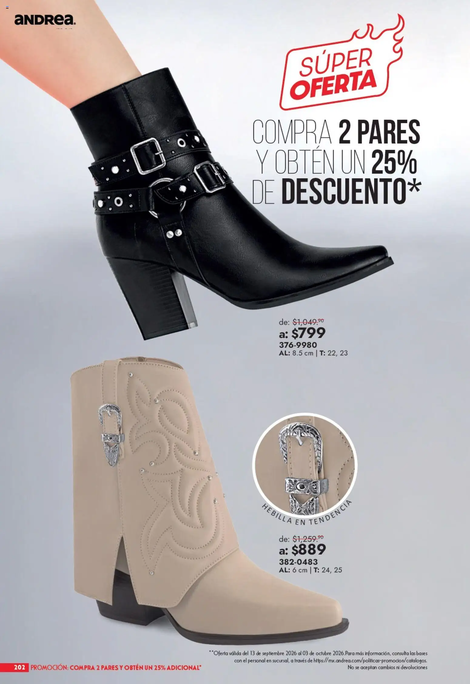 Vista previa las ofertas de la tienda Andrea - Andrea catálogo Outlet desde el 13/09/2026 