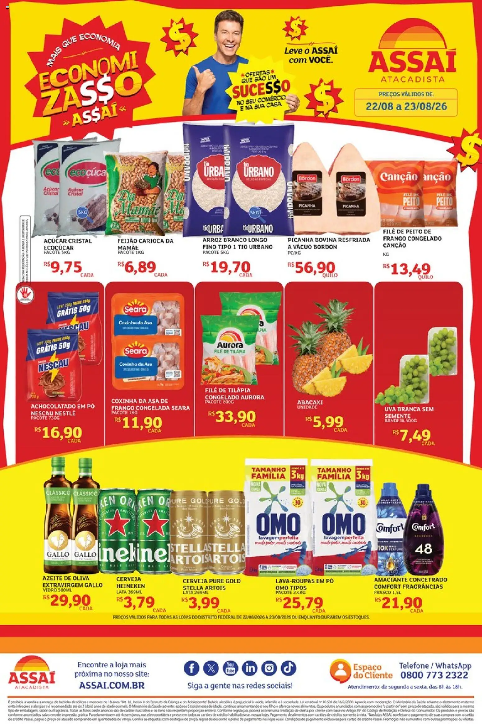 Pré-Visualização do folheto "Assaí Atacadista ofertas - DF" da loja Assaí Atacadista válido a partir de 22/08/2026