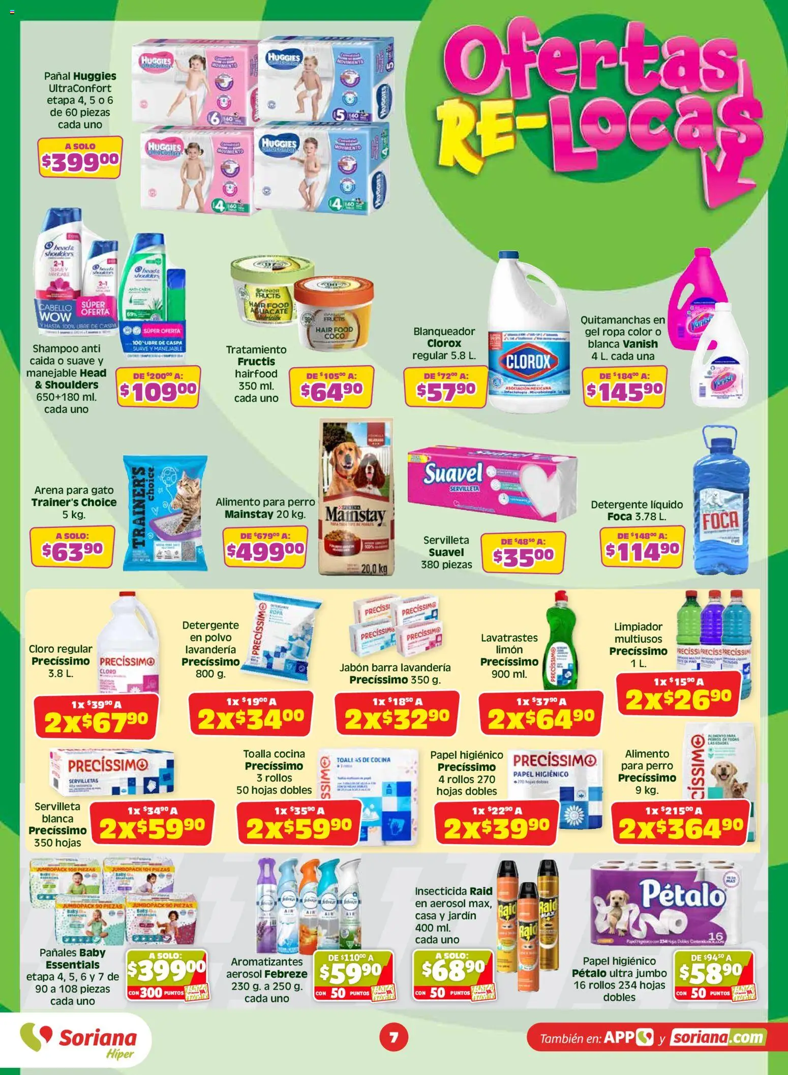 Vista previa las ofertas de la tienda Soriana - Soriana folleto desde el 12/06/2026 - Coco, Papel higiénico, Pañales, Cloro, Barra, Servilletas, Detergente líquido, Quitamanchas