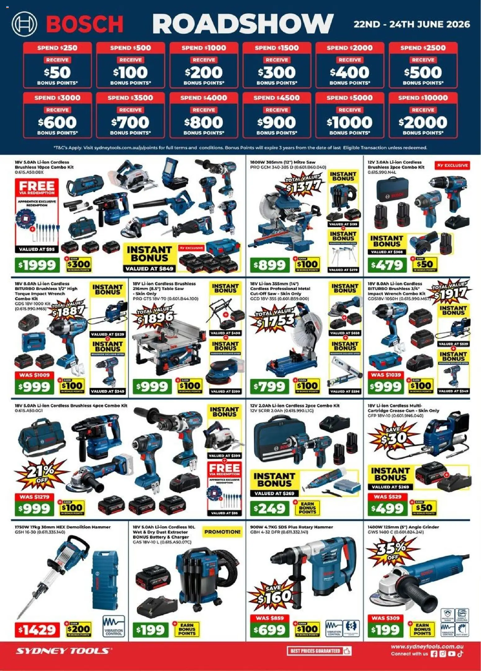 Preview of catalogue Sydney Tools catalogue from shop Sydney Tools valid 22/06/2026