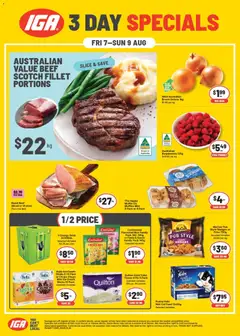 Preview of catalogue IGA 3 Day Specials from shop IGA valid 07/08/2026