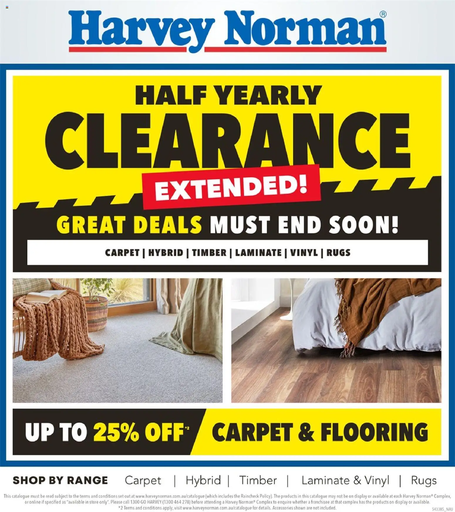 Preview of catalogue Harvey Norman catalogue Flooring Clearance from shop Harvey Norman valid 01/07/2026 - Carpet, Flooring, Rugs, Accessories