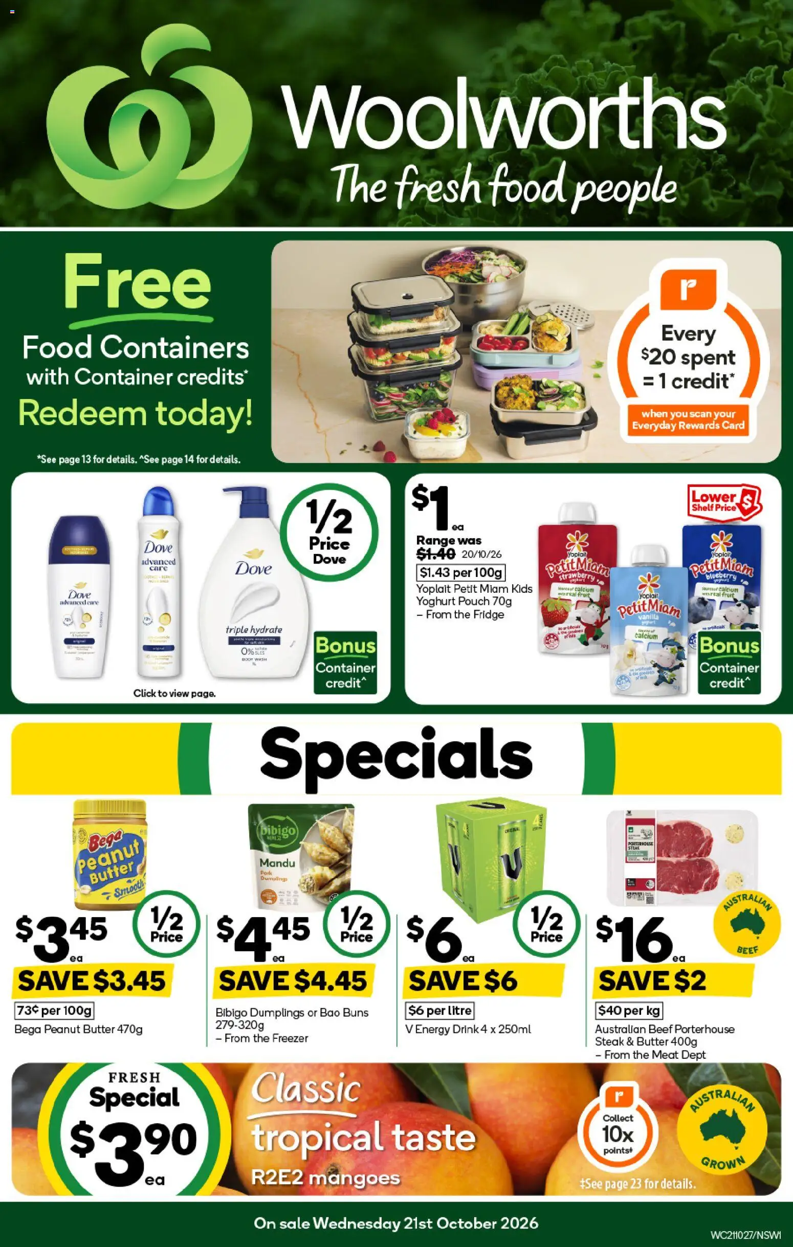 Preview of catalogue Woolworths catalogue NSW from shop Woolworths valid 21/10/2026