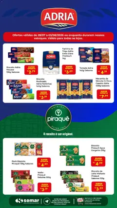 Pré-Visualização do folheto "Semar Supermercado ofertas Adria" da loja Semar Supermercado válido a partir de 28/07/2026