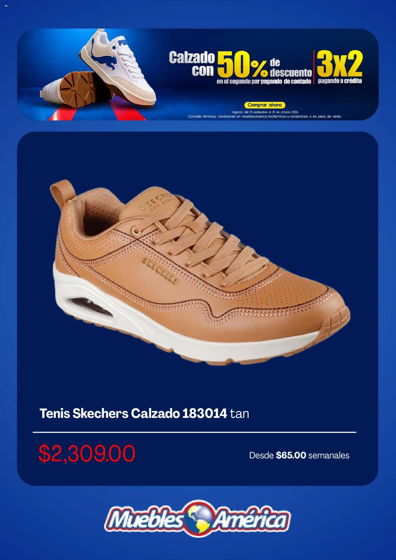 Vista previa las ofertas de la tienda Muebles America - Muebles America catálogo desde el 25/09/2026 - Tenis