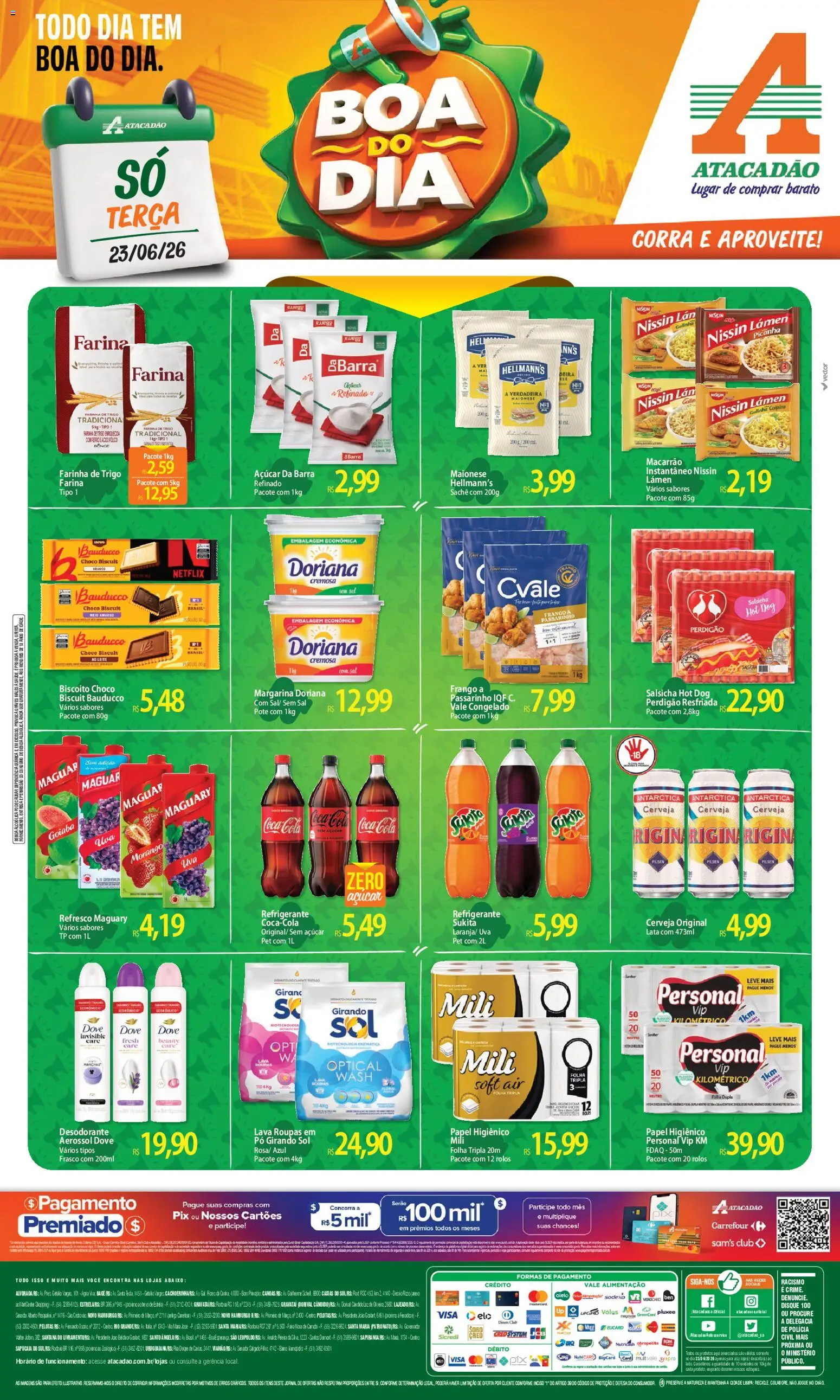 Pré-Visualização do folheto "Atacadão ofertas - RS" da loja Atacadão válido a partir de 23/06/2026