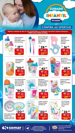 Pré-Visualização do folheto "Semar Supermercado ofertas Cuidado Infantil" da loja Semar Supermercado válido a partir de 07/05/2026