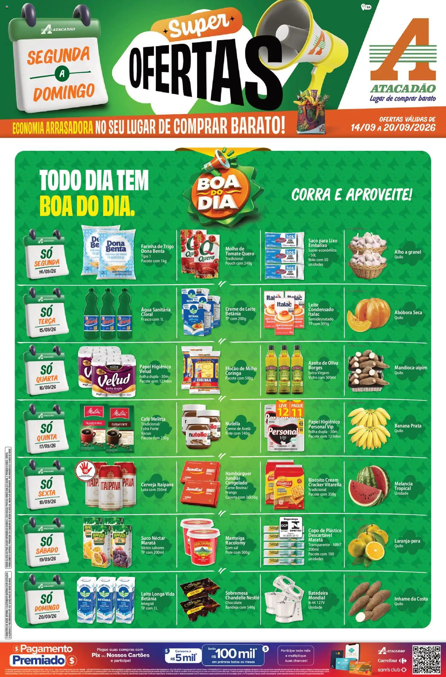 Pré-Visualização do folheto "Atacadão ofertas - BA" da loja Atacadão válido a partir de 14/09/2026