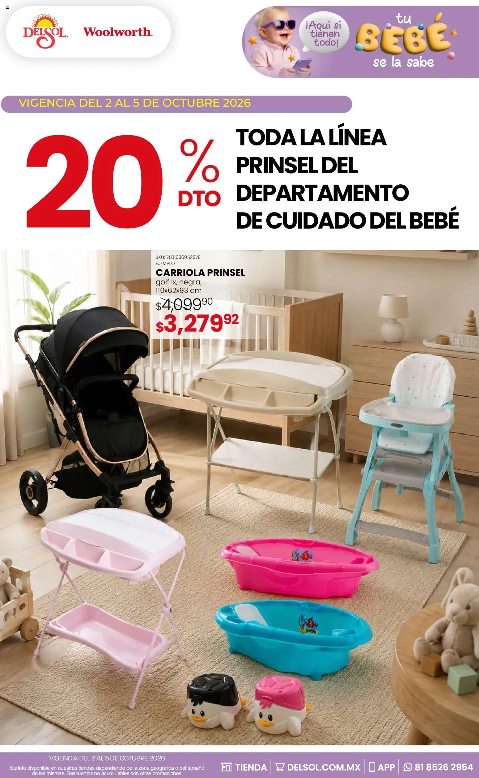 Vista previa las ofertas de la tienda Del Sol y Woolworth - Del Sol y Woolworth catálogo Tu bebé se la sabe desde el 02/10/2026 