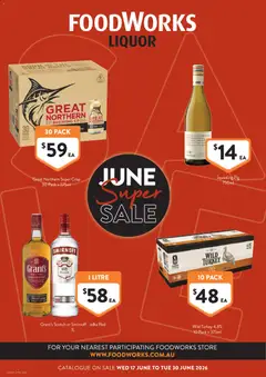 Preview of catalogue Foodworks catalogue Liquor VIC from shop Foodworks valid 17/06/2026