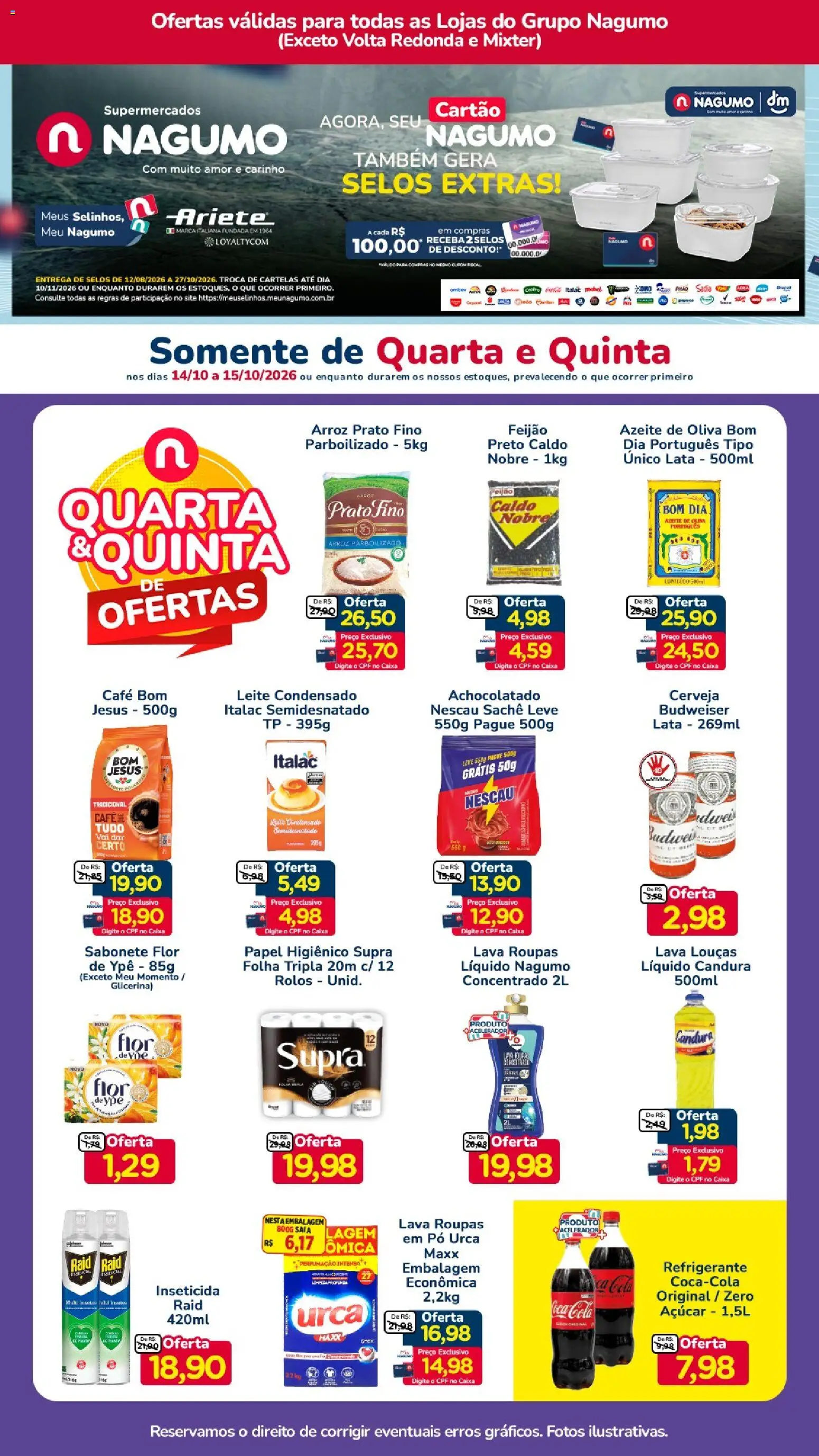 Pré-Visualização do folheto "Nagumo ofertas Quarta e Quinta" da loja Nagumo válido a partir de 14/10/2026
