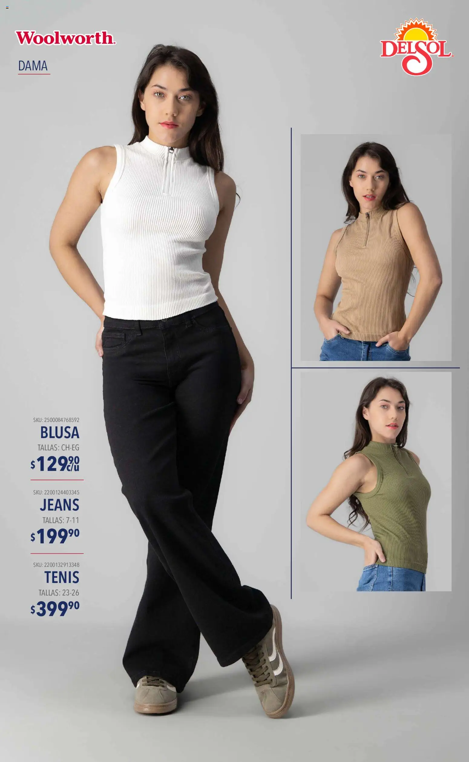 Vista previa las ofertas de la tienda Del Sol y Woolworth - Del Sol y Woolworth catálogo Moda Esenciales desde el 10/09/2026 