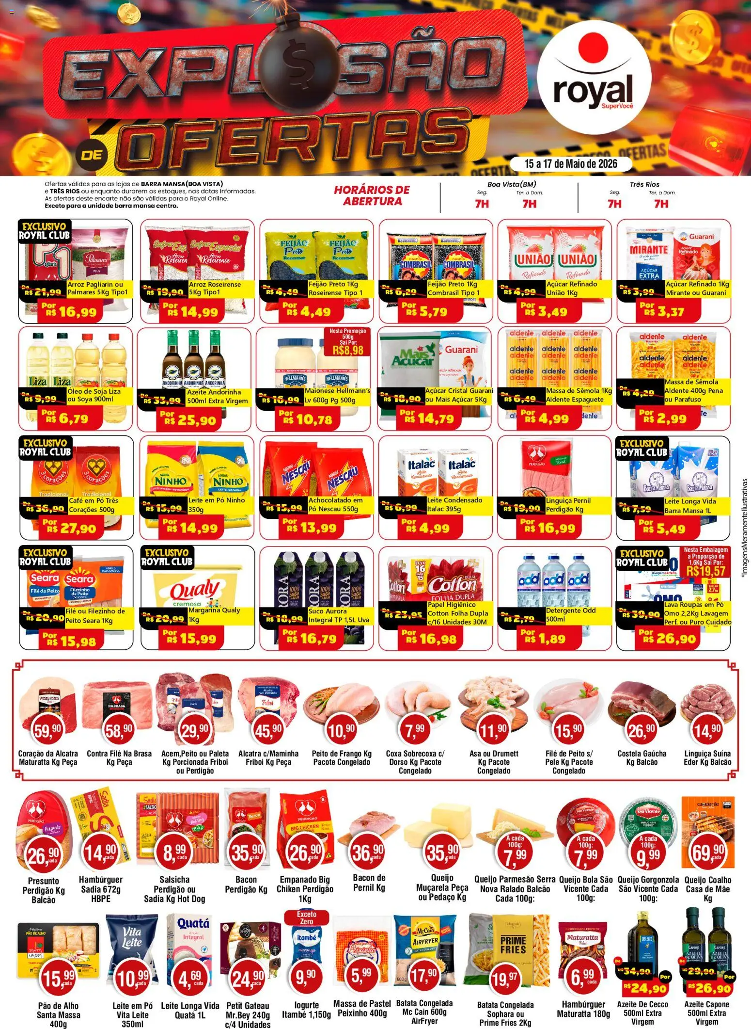 Pré-Visualização do folheto "Royal Supermercados ofertas FDS" da loja Royal Supermercados válido a partir de 15/05/2026