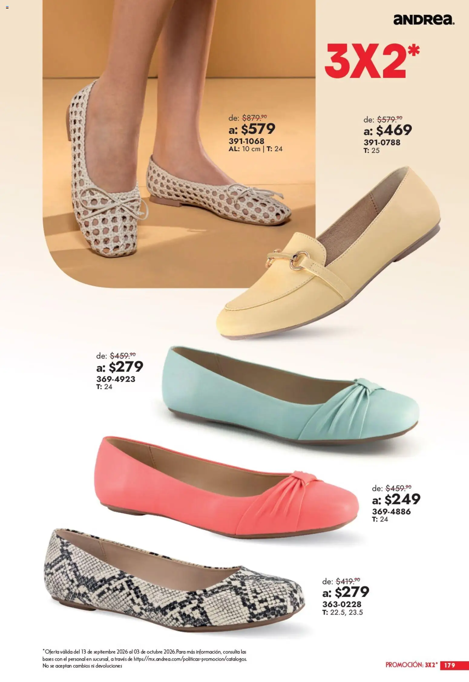 Vista previa las ofertas de la tienda Andrea - Andrea catálogo Outlet desde el 13/09/2026 
