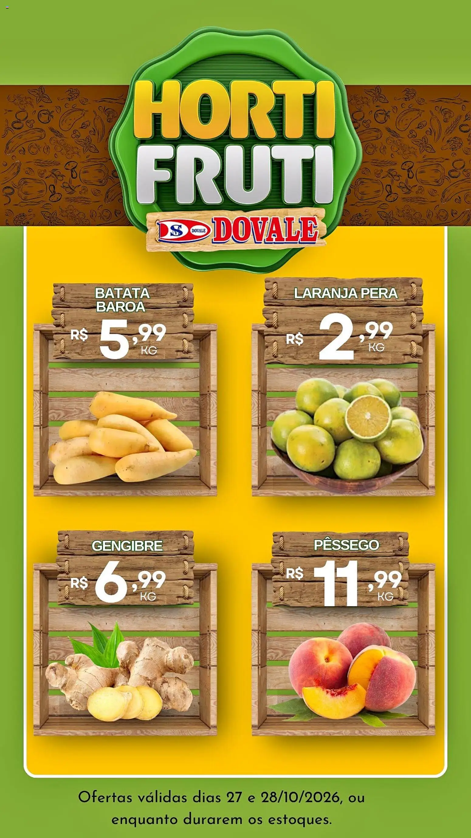 Pré-Visualização do folheto "Dovale ofertas Hortifruti" da loja Dovale válido a partir de 27/10/2026