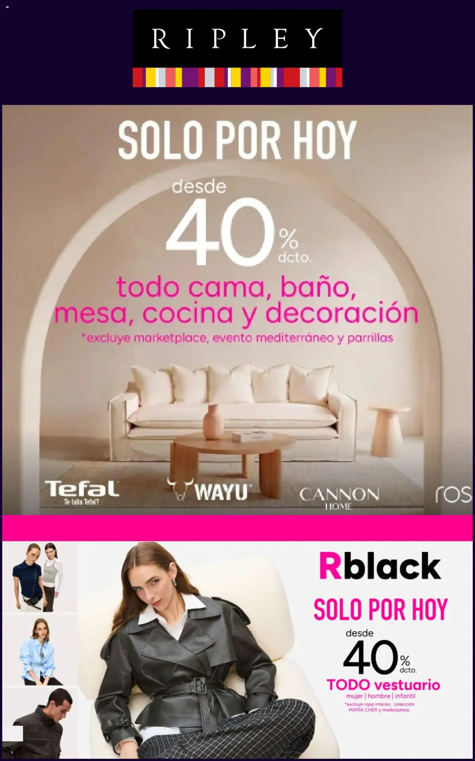 Folleto de la tienda Ripley válido desde el 03.08.2026 - Cocina, Ropa, Decoración