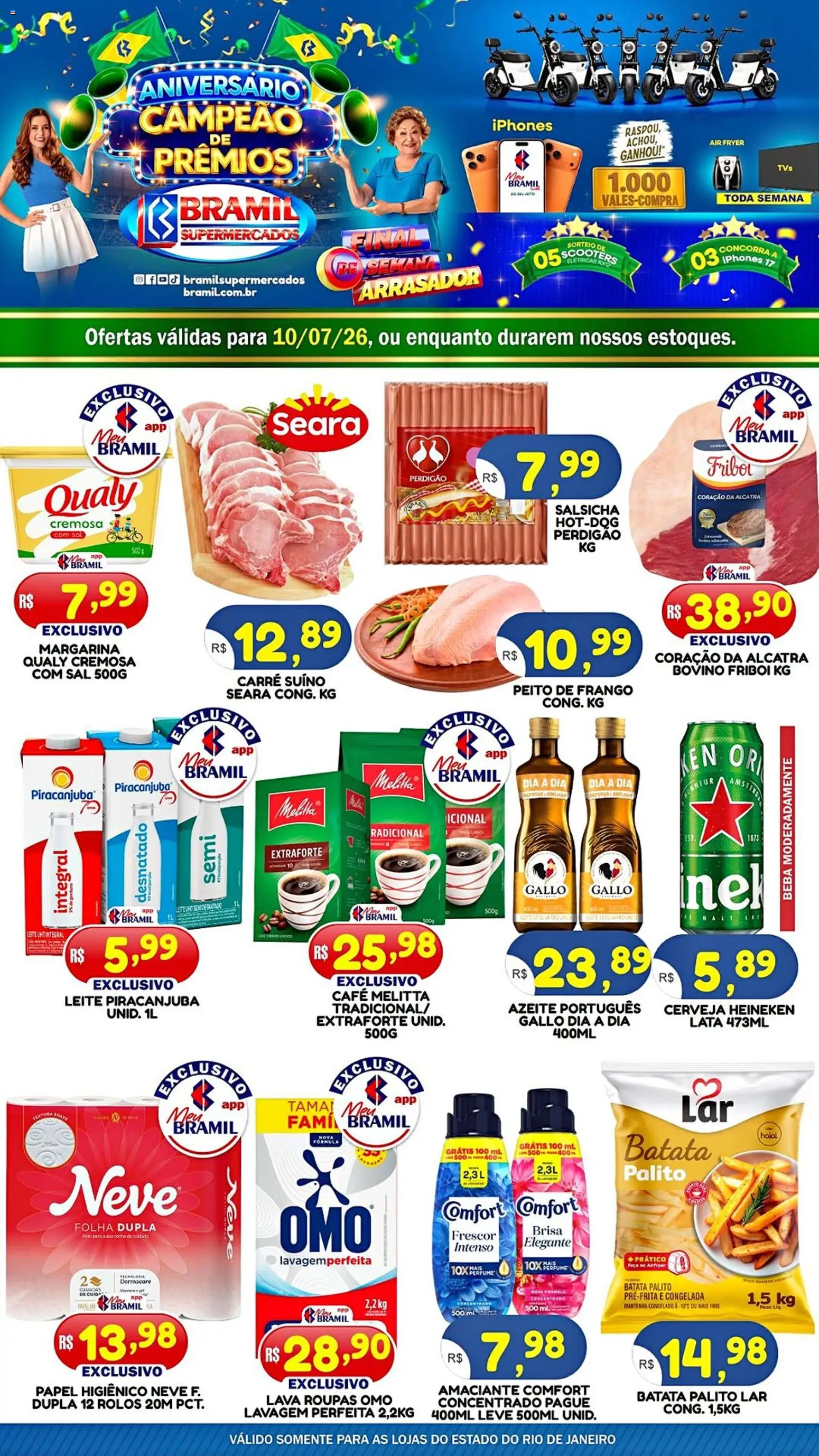 Pré-Visualização do folheto "Bramil Supermercados ofertas do Dia" da loja Bramil Supermercados válido a partir de 10/07/2026