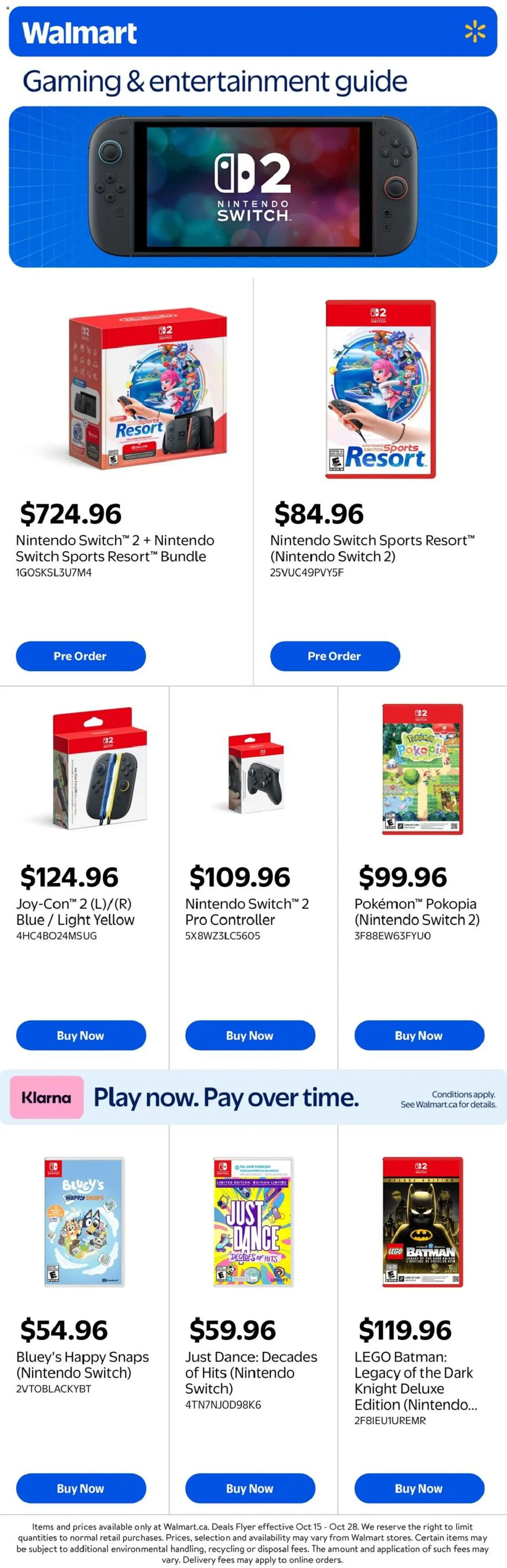 Preview of leaflet Walmart flyer - Gaming & entertainment guide from shop Walmart is valid from Oct 15, 2026