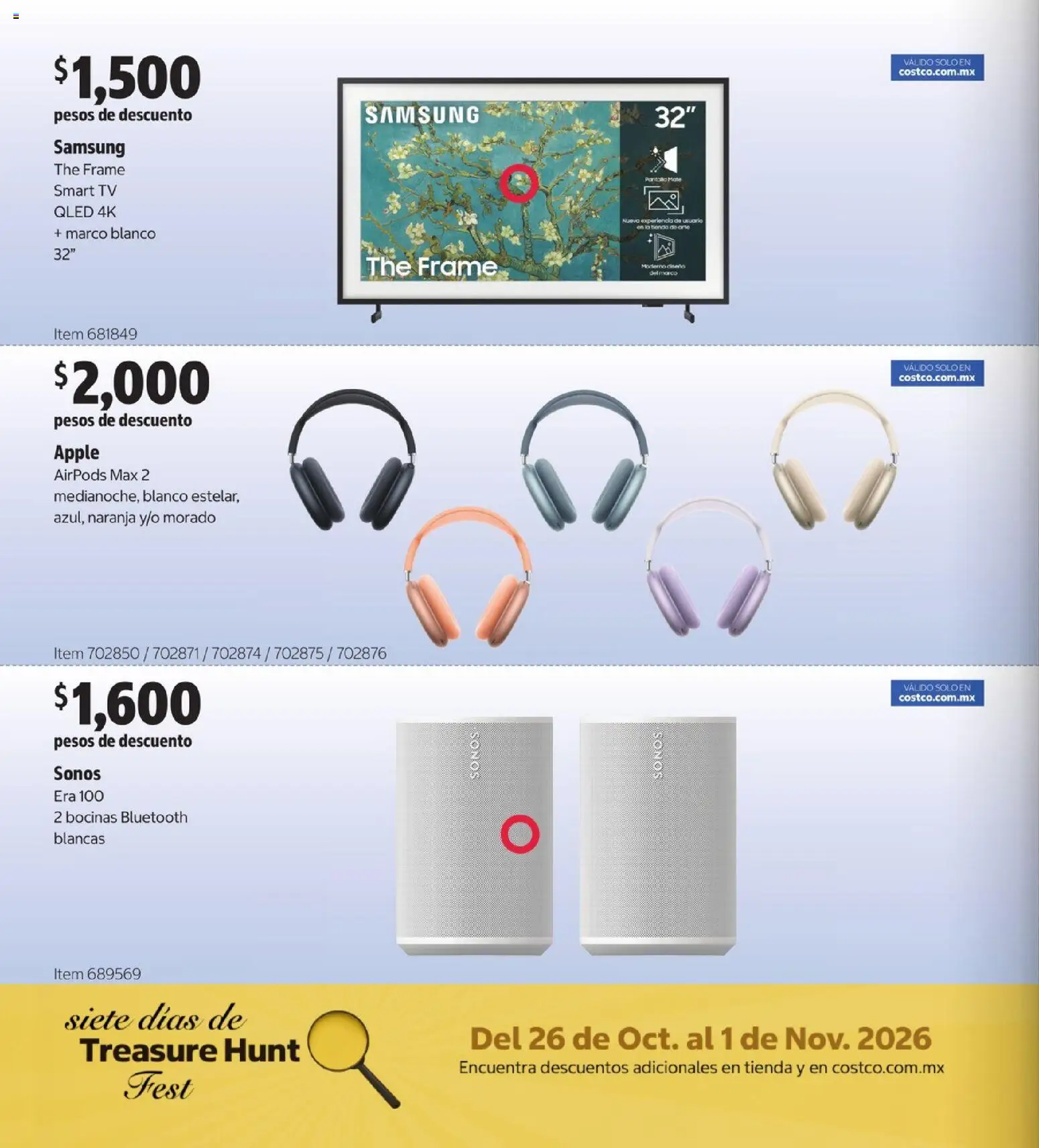 Vista previa las ofertas de la tienda Costco - Costco catálogo Teasure Hunt desde el 26/10/2026 