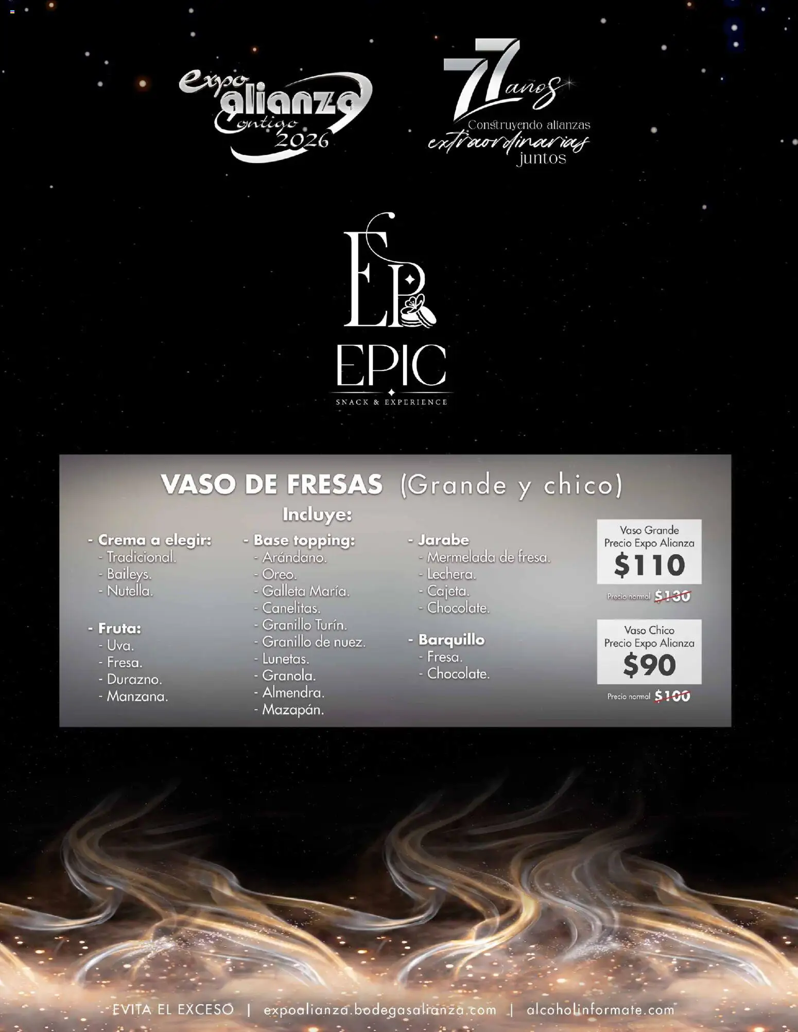 Vista previa las ofertas de la tienda Bodegas Alianza - Bodegas Alianza catálogo Expo Alianza desde el 30/09/2026 - Fruta, Fresa, Fresas, Crema, Oreo, Mermelada, Jarabe