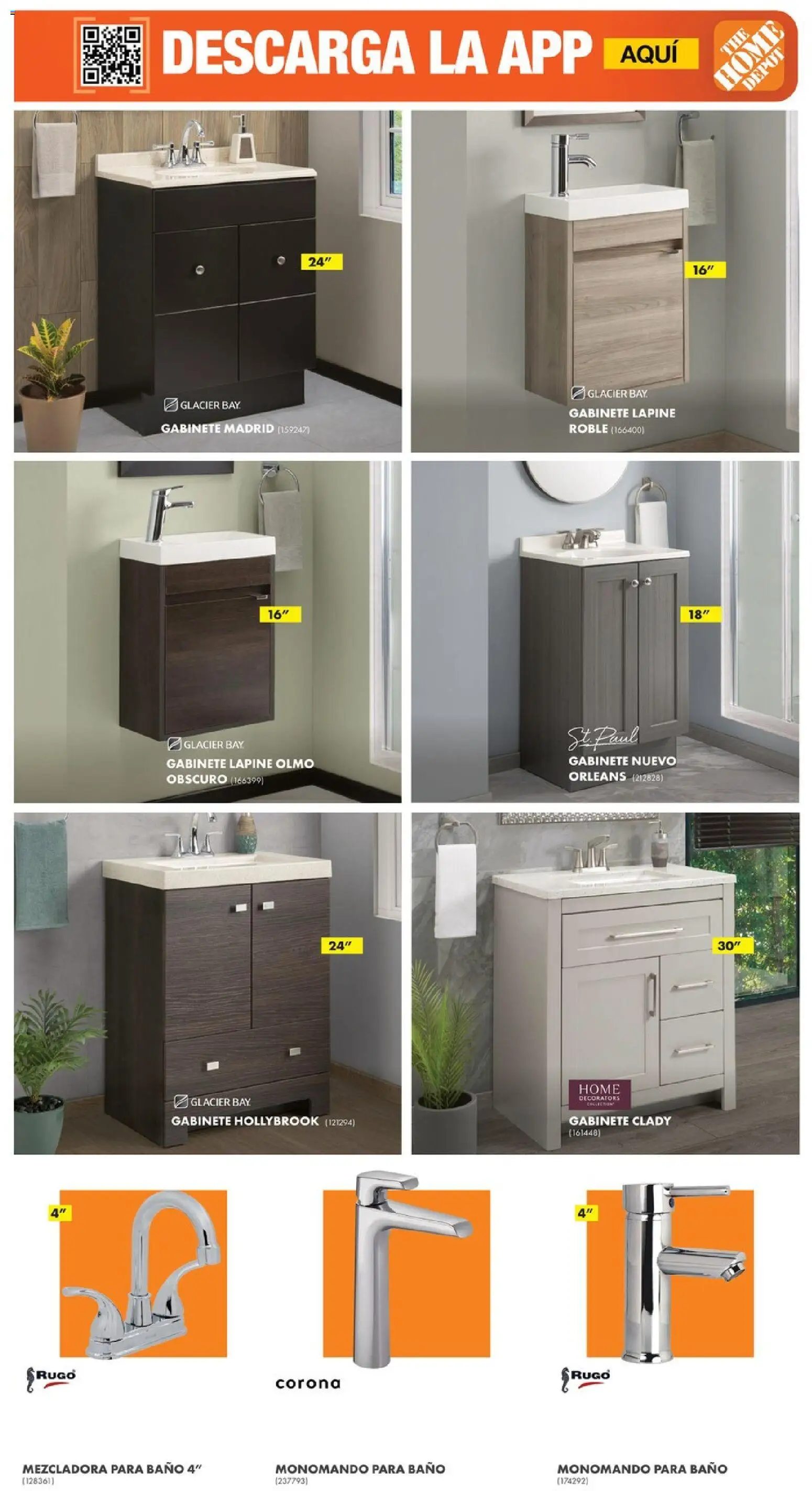 Vista previa las ofertas de la tienda Home Depot - Home Depot catálogo desde el 18/06/2026 - Baño, Gabinete