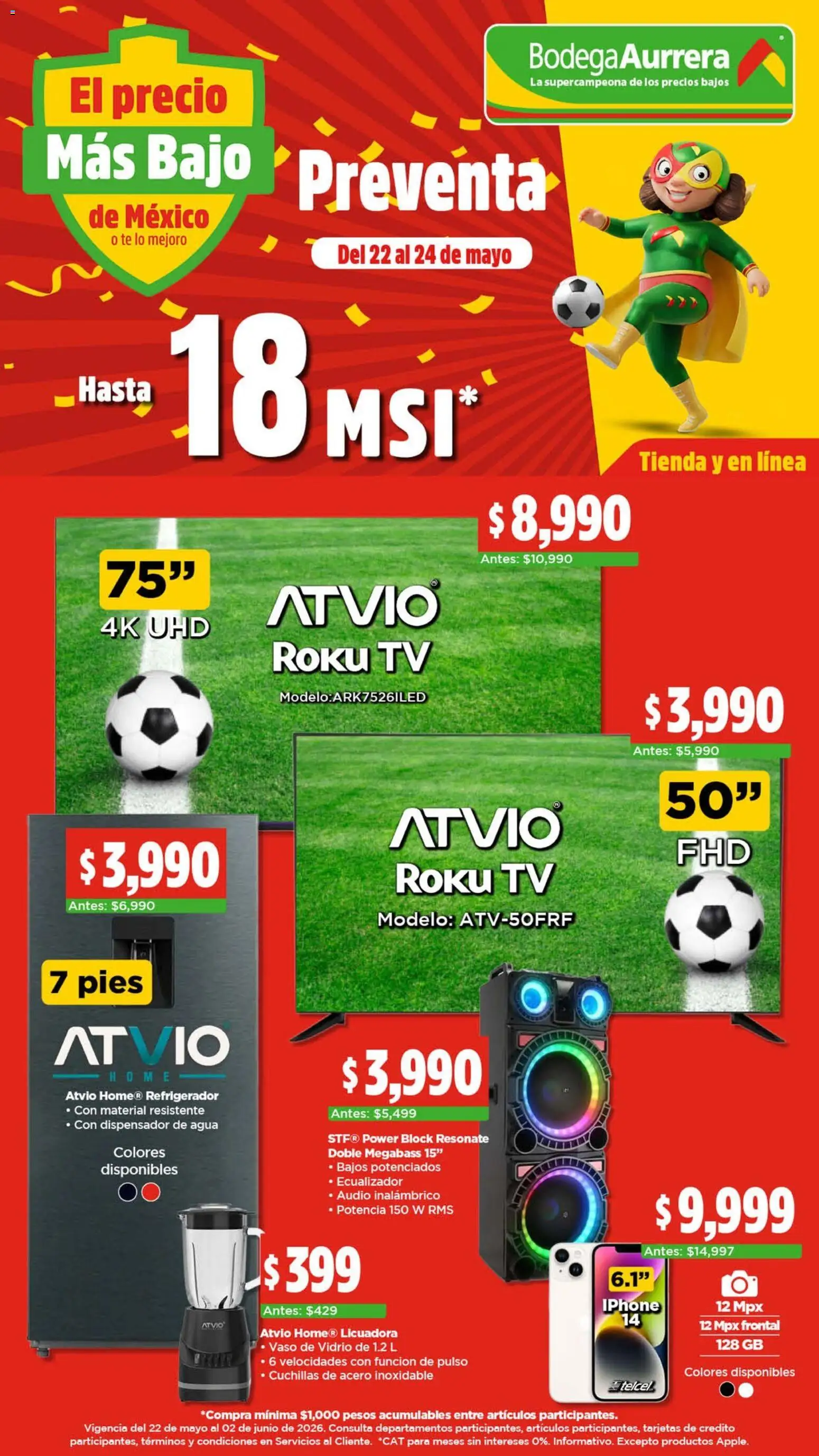 Vista previa las ofertas de la tienda Bodega Aurrerá - Bodega Aurrerá folleto El precio más bajo de México desde el 22/05/2026 