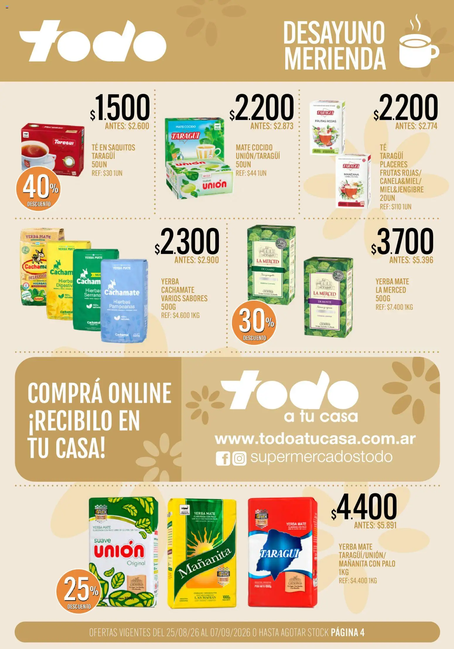 Vista previa del folleto de la tienda Supermercados TODO válido desde el 25/08/2026 