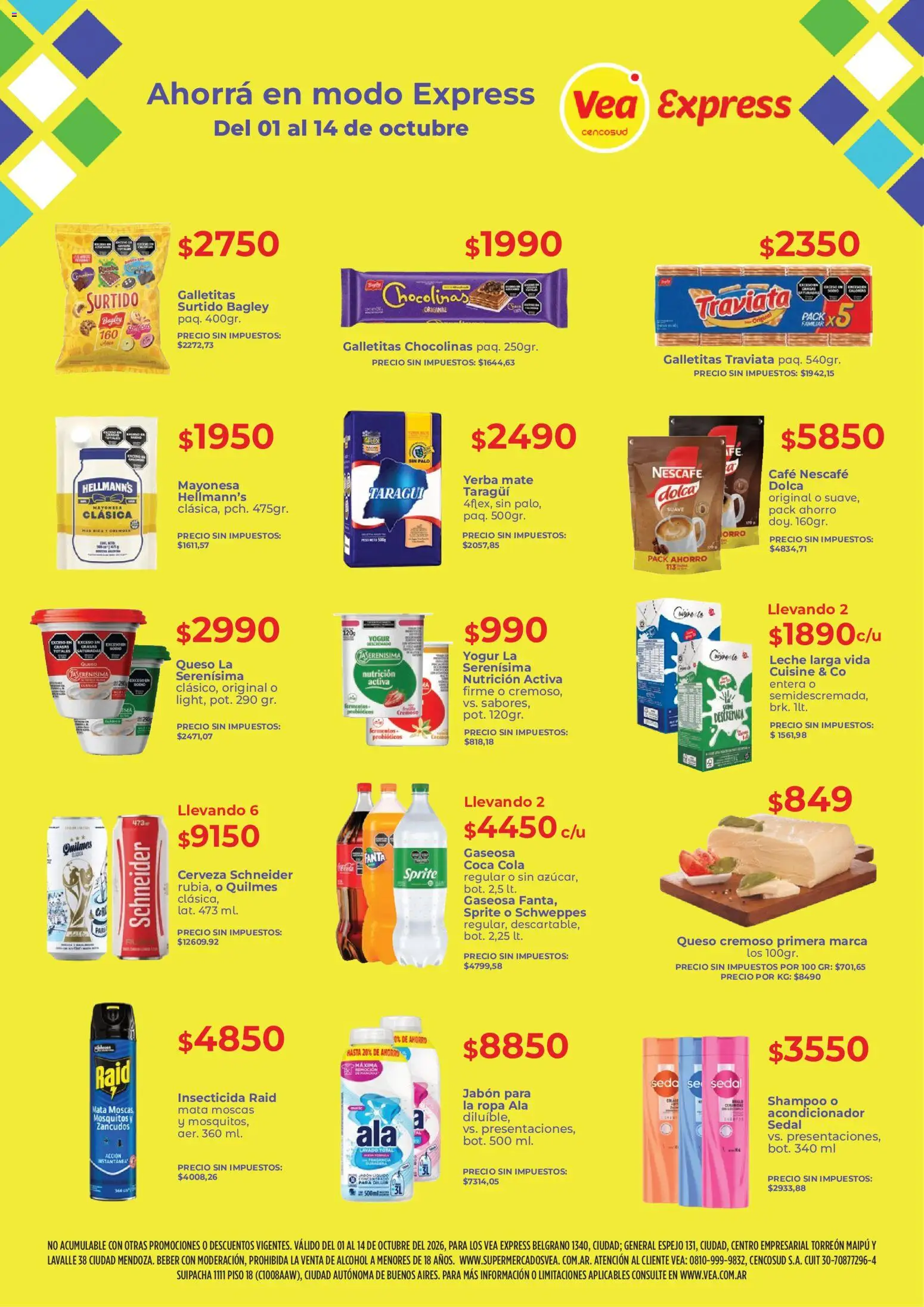 Vista previa del folleto de la tienda Vea válido desde el 01/10/2026 - Café, Mate, Queso, Alcohol, Shampoo, Galletitas, Yogur, Acondicionador