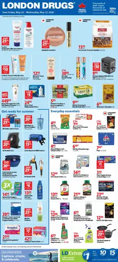 Un aperçu du dépliant London Drugs weekly flyer / circulaire du magasin London Drugs est valide à partir 22 mai 2026