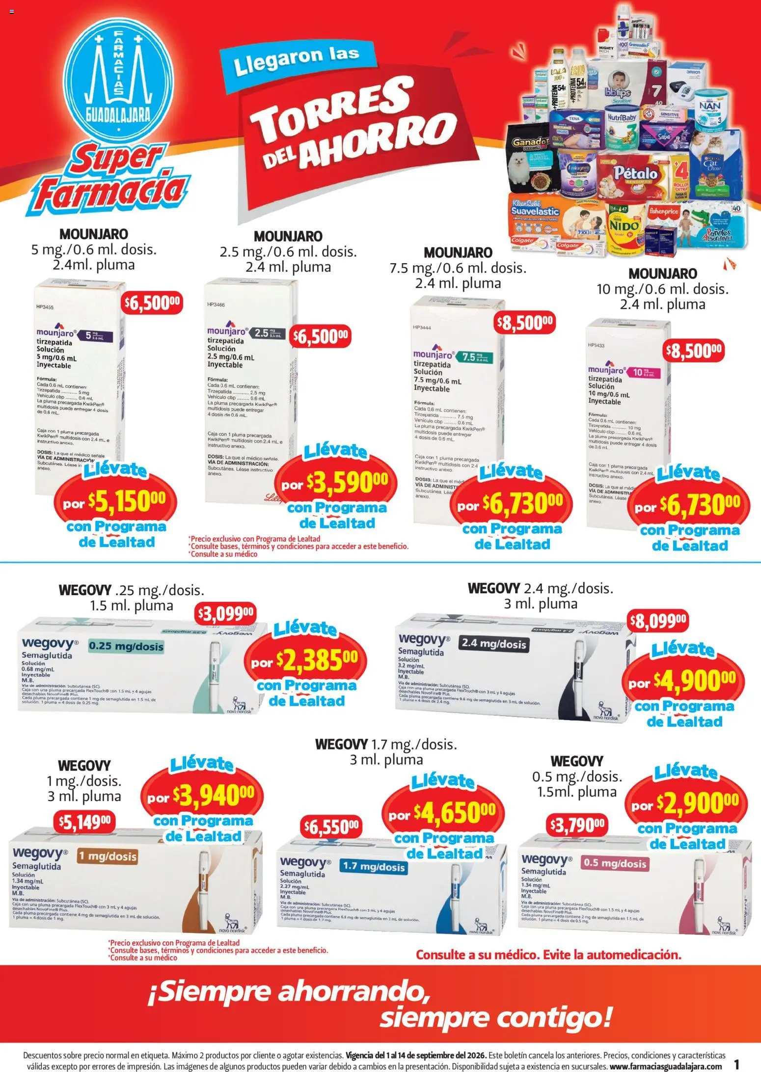Vista previa las ofertas de la tienda Farmacia Guadalajara - Farmacia Guadalajara catálogo desde el 01/09/2026 