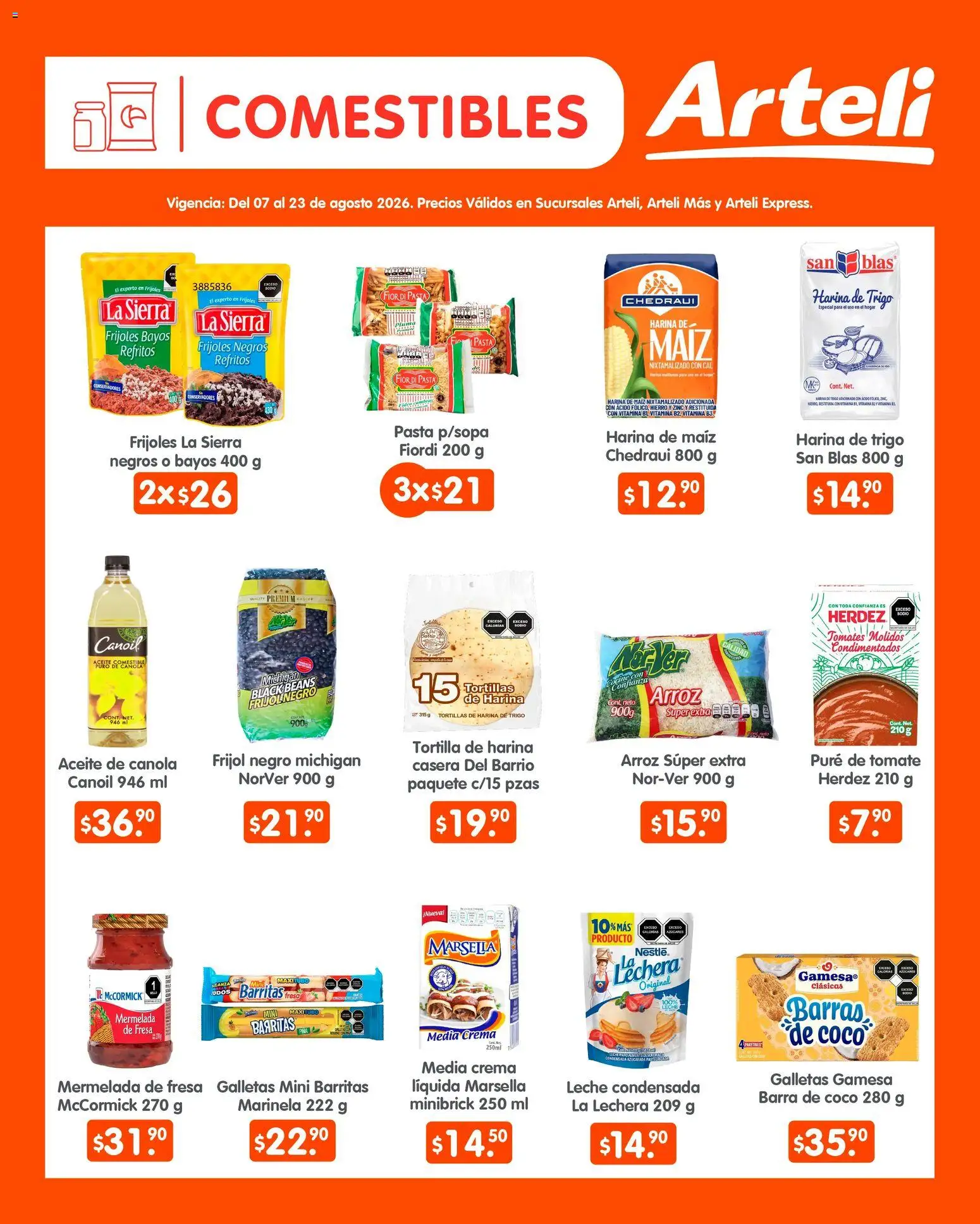 Vista previa las ofertas de la tienda Arteli - Arteli folleto Quincenal desde el 07/08/2026 