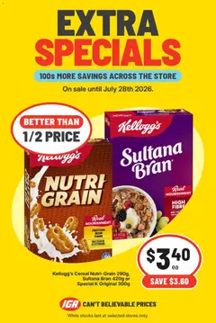 Preview of catalogue IGA Extra Specials VIC from shop IGA valid 27/07/2026