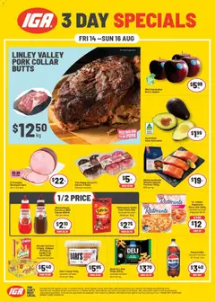 Preview of catalogue 3 Day Specials from shop IGA valid 14/08/2026
