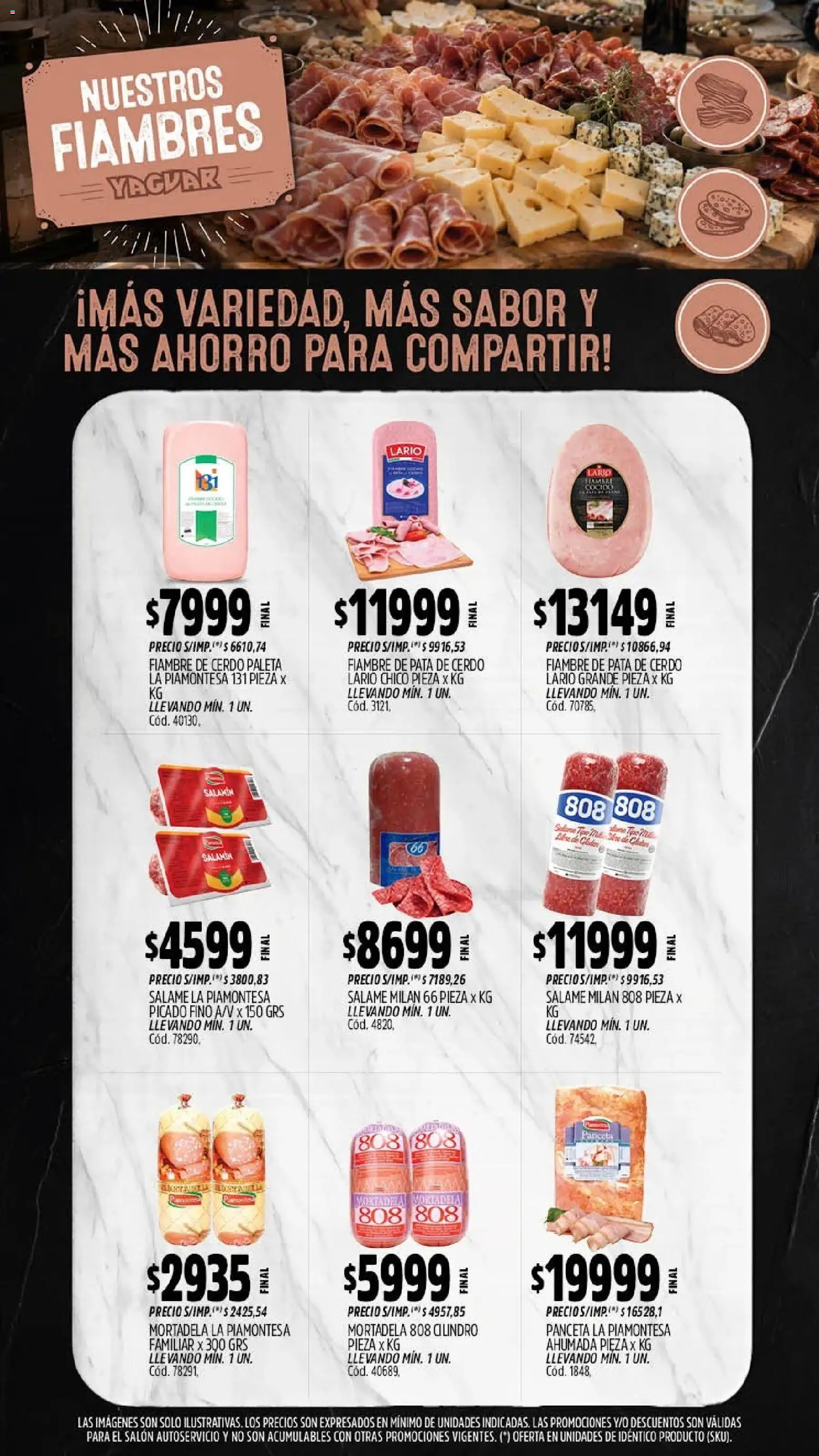 Vista previa del folleto de la tienda Yaguar válido desde el 28/09/2026 - Cerdo, Mortadela, Panceta, Salame, Paleta, Pata de cerdo