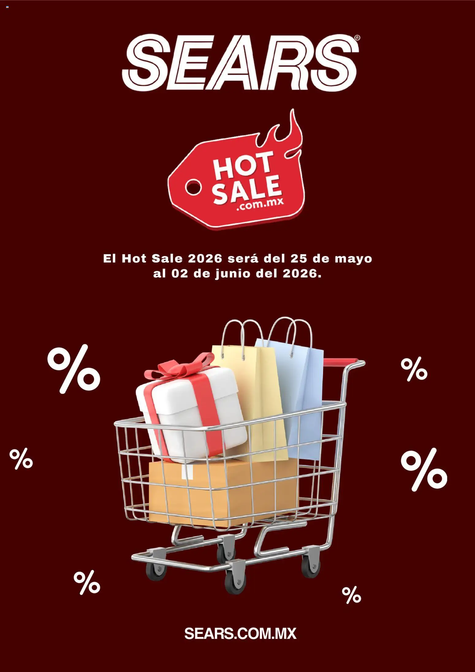 Vista previa las ofertas de la tienda Sears - Sears Hot Sale aviso desde el 06/05/2026 