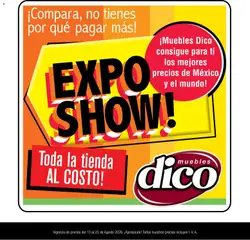 Vista previa las ofertas de la tienda Muebles Dico - Muebles Dico catálogo Expo Show desde el 13/08/2026 