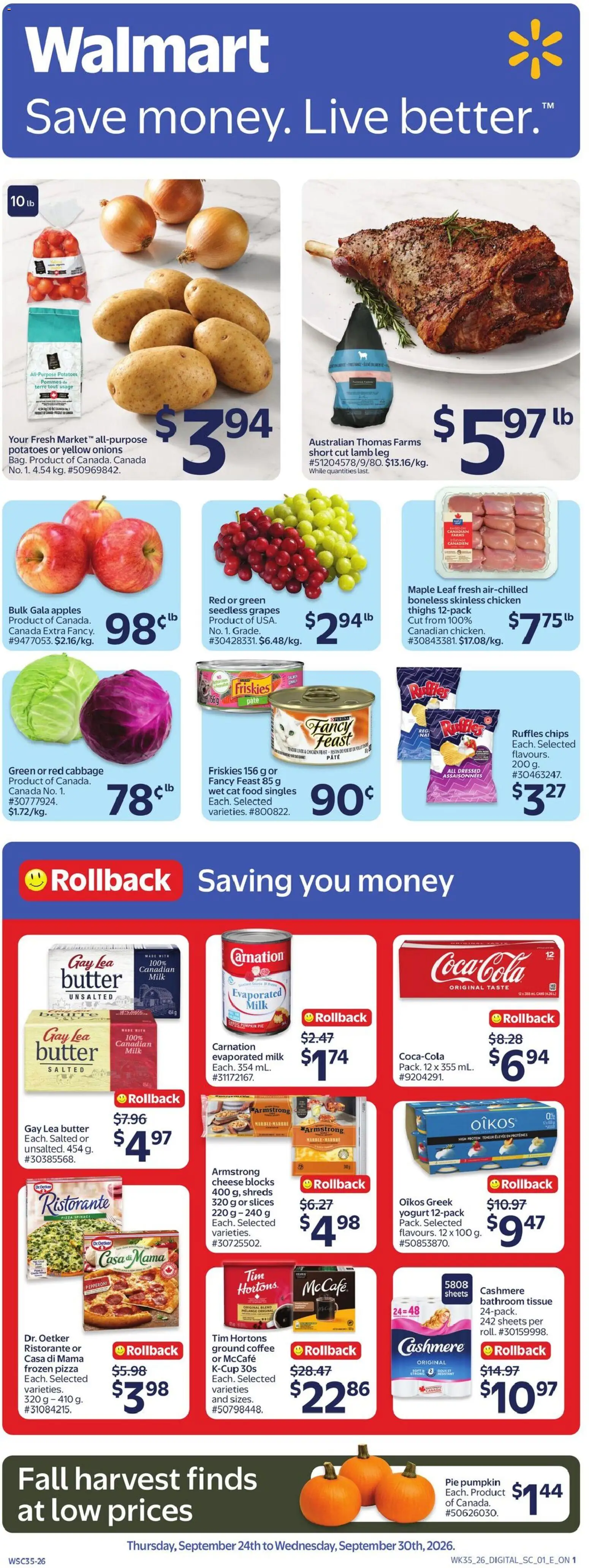 Preview of leaflet Walmart weekly flyer from shop Walmart is valid from Sep 24, 2026