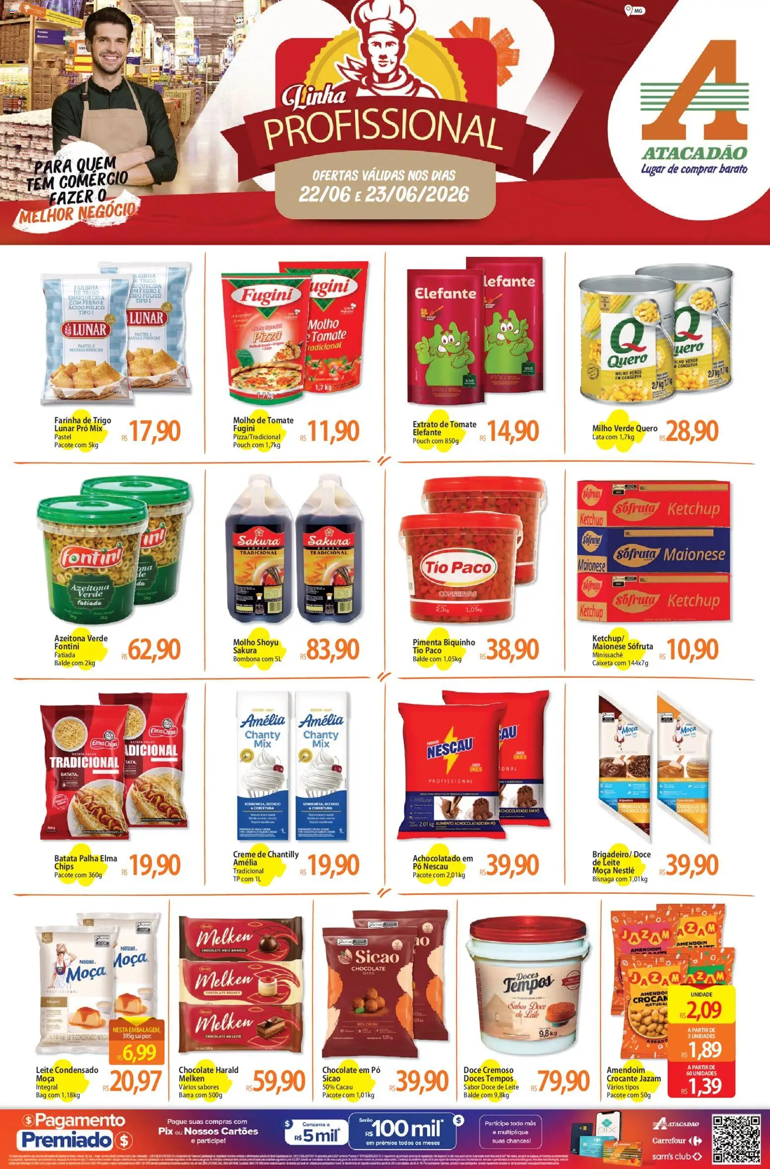 Pré-Visualização do folheto "Atacadão ofertas - MG" da loja Atacadão válido a partir de 22/06/2026