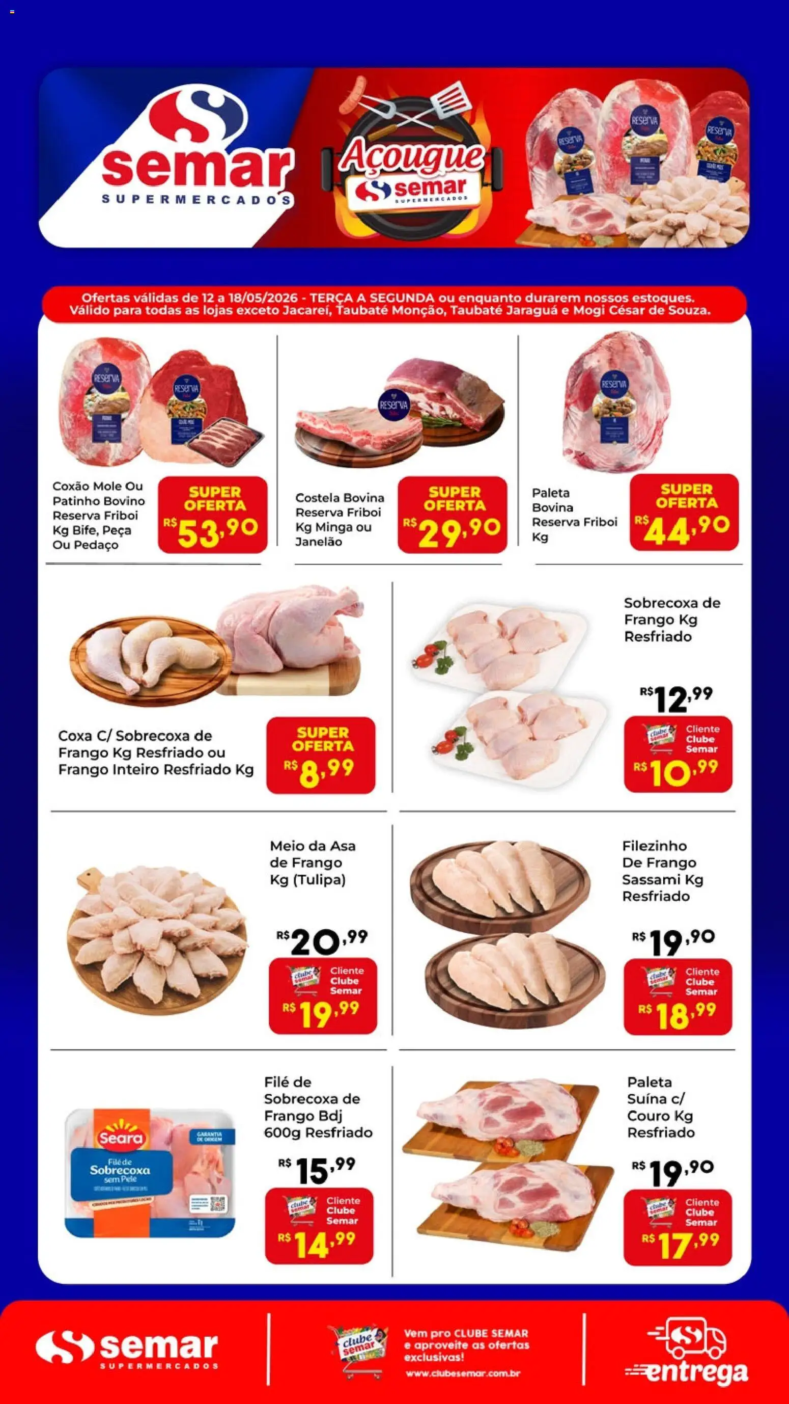 Pré-Visualização do folheto "Semar Supermercado ofertas Quinta e Sexta do Açougue" da loja Semar Supermercado válido a partir de 12/05/2026