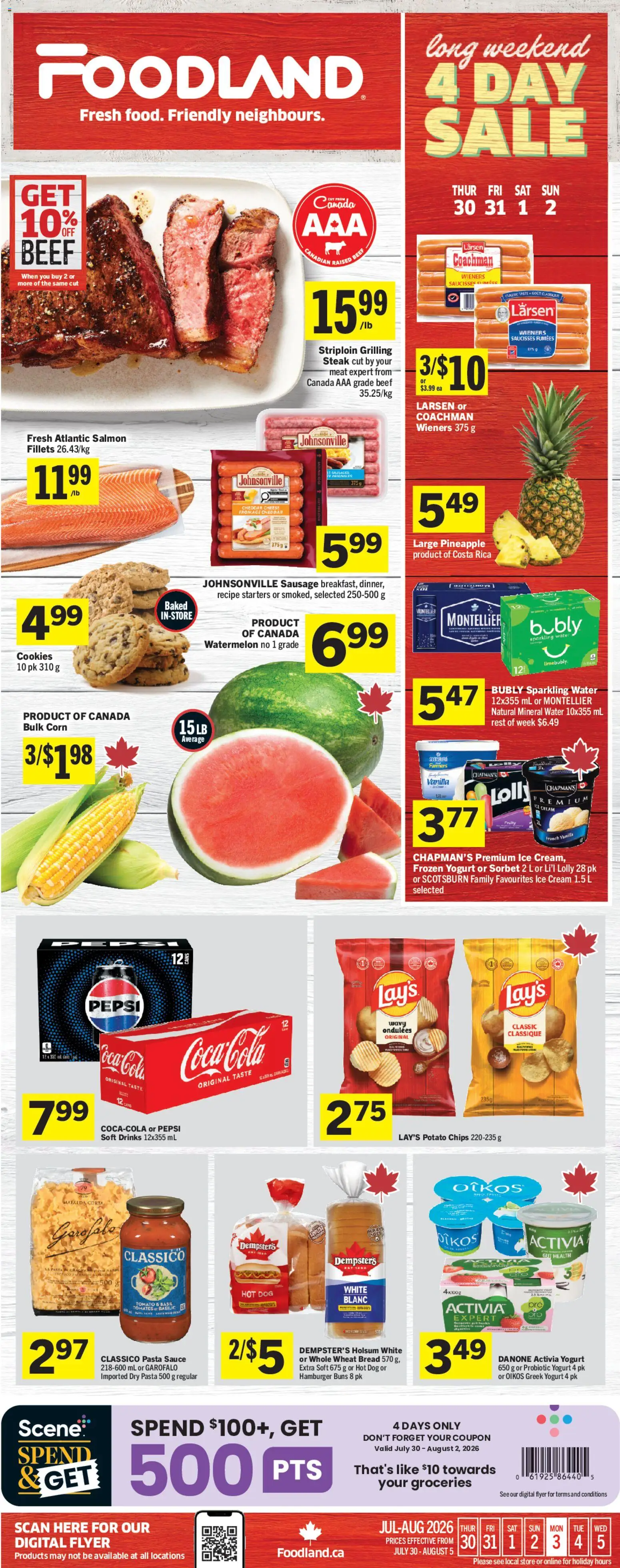Preview of leaflet Foodland weekly flyer / circulaire from shop Foodland is valid from Jul 30, 2026