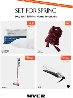 Preview of catalogue Myer Bed, Bath & Living Home Essentials from shop Myer valid 09/08/2026