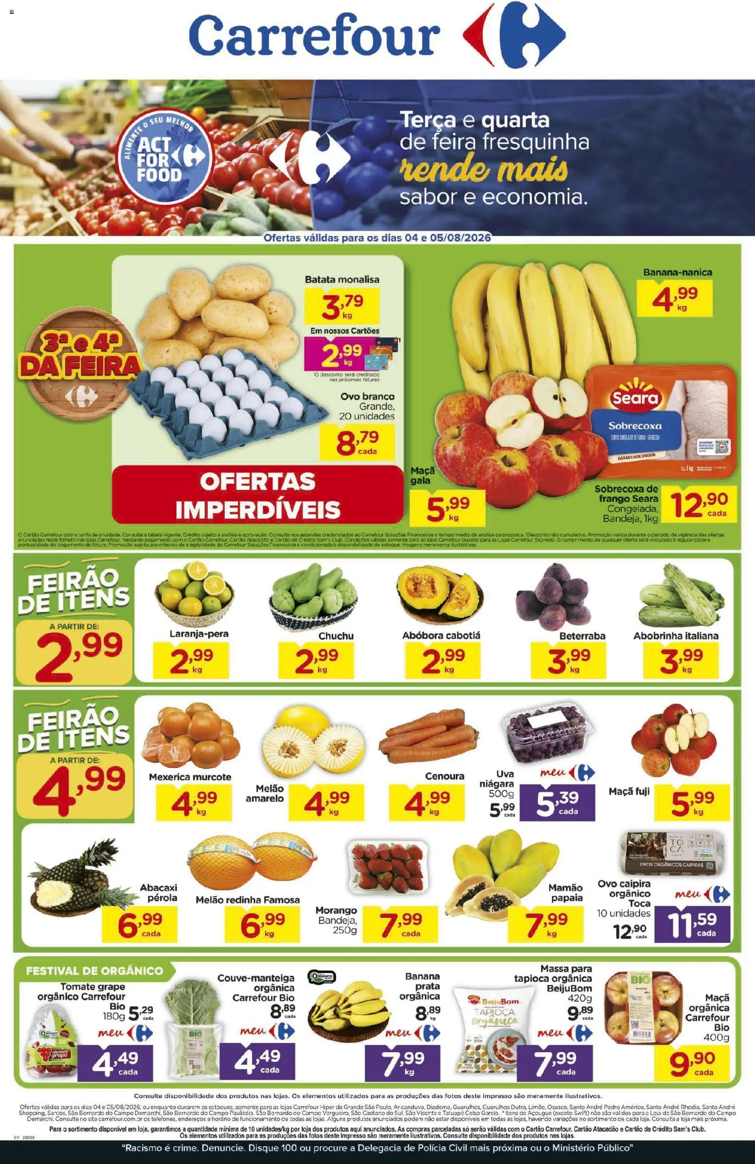 Pré-Visualização do folheto "Carrefour ofertas Feira" da loja Carrefour válido a partir de 04/08/2026