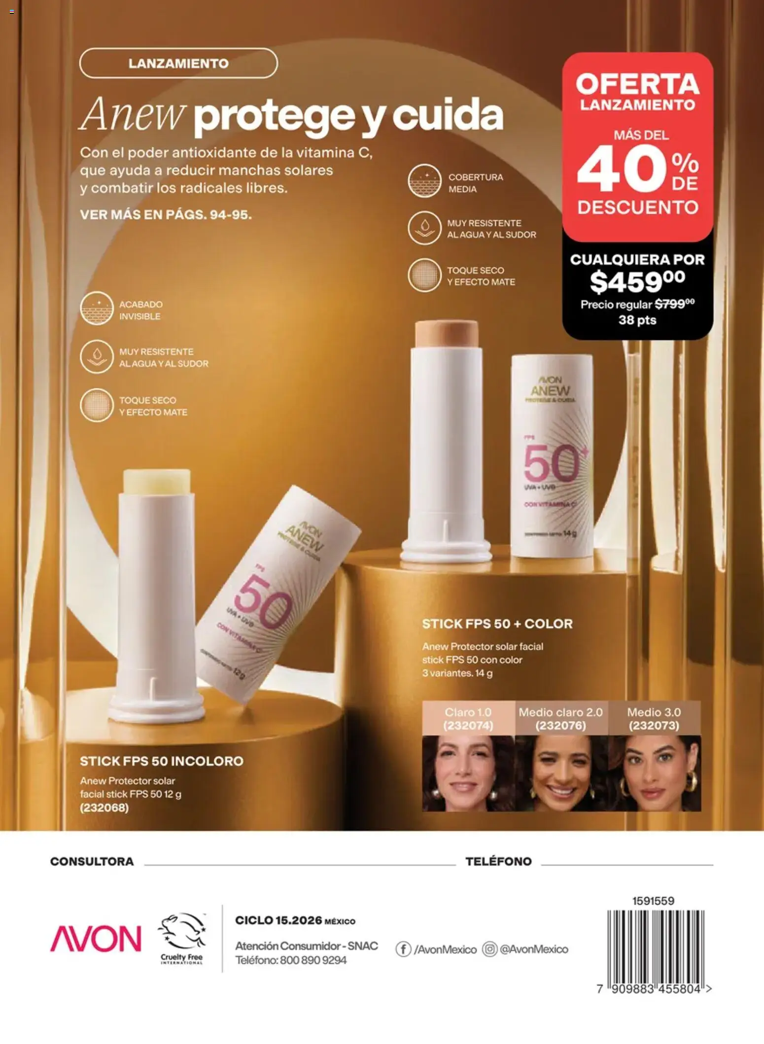 Vista previa las ofertas de la tienda AVON - AVON campaña 15 2026 desde el 02/10/2026 