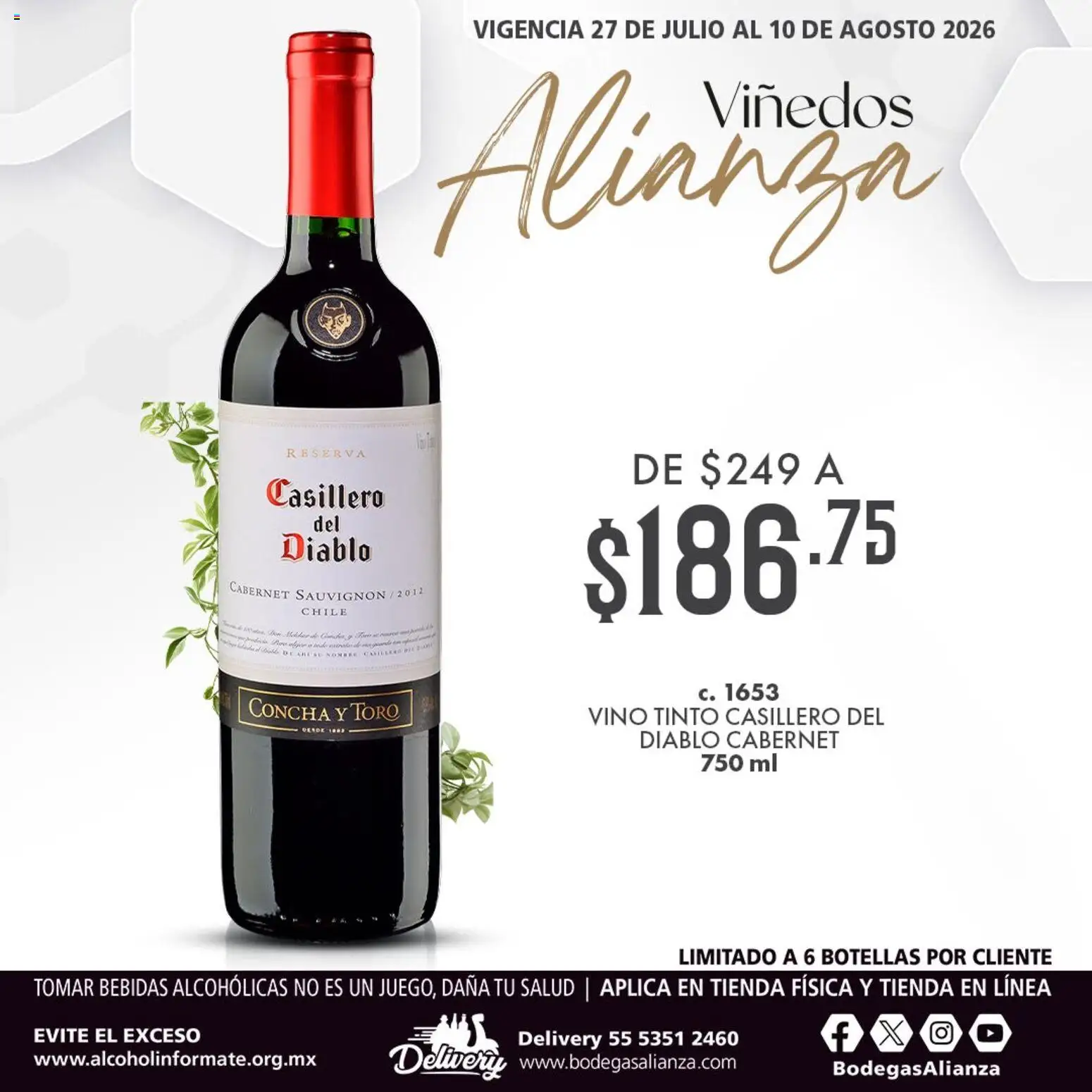 Vista previa las ofertas de la tienda Bodegas Alianza - Bodegas Alianza catálogo Viñedos Alianza desde el 27/07/2026 