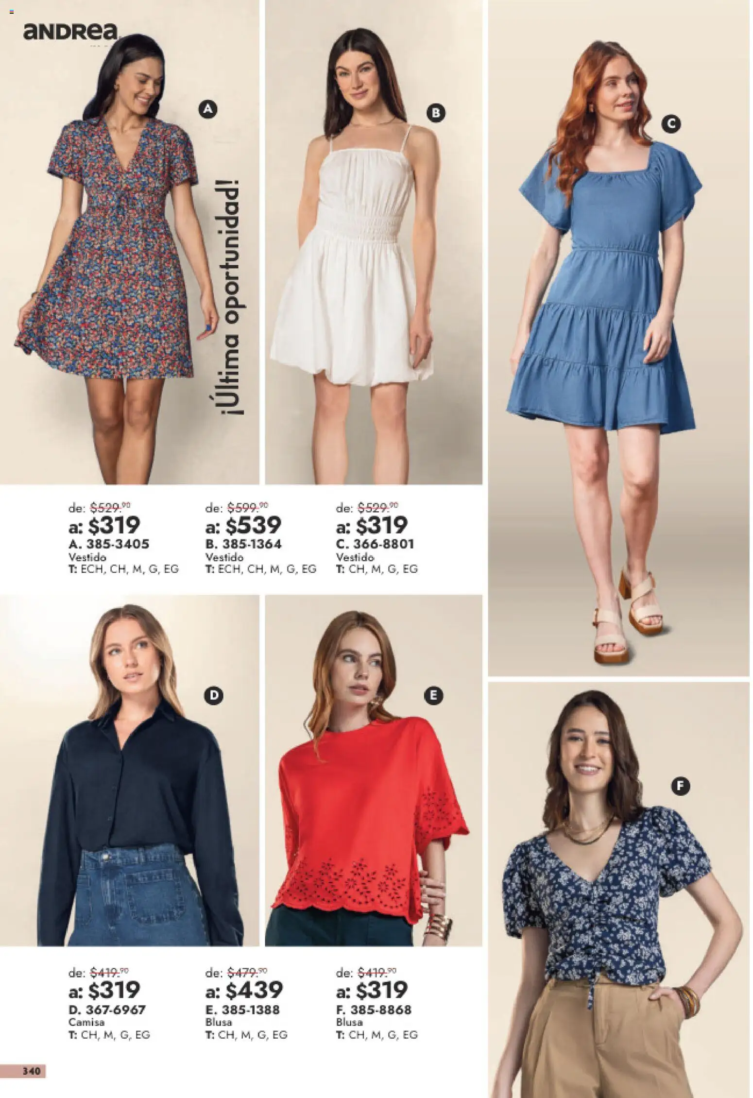 Vista previa las ofertas de la tienda Andrea - Andrea catálogo Outlet desde el 26/07/2026 