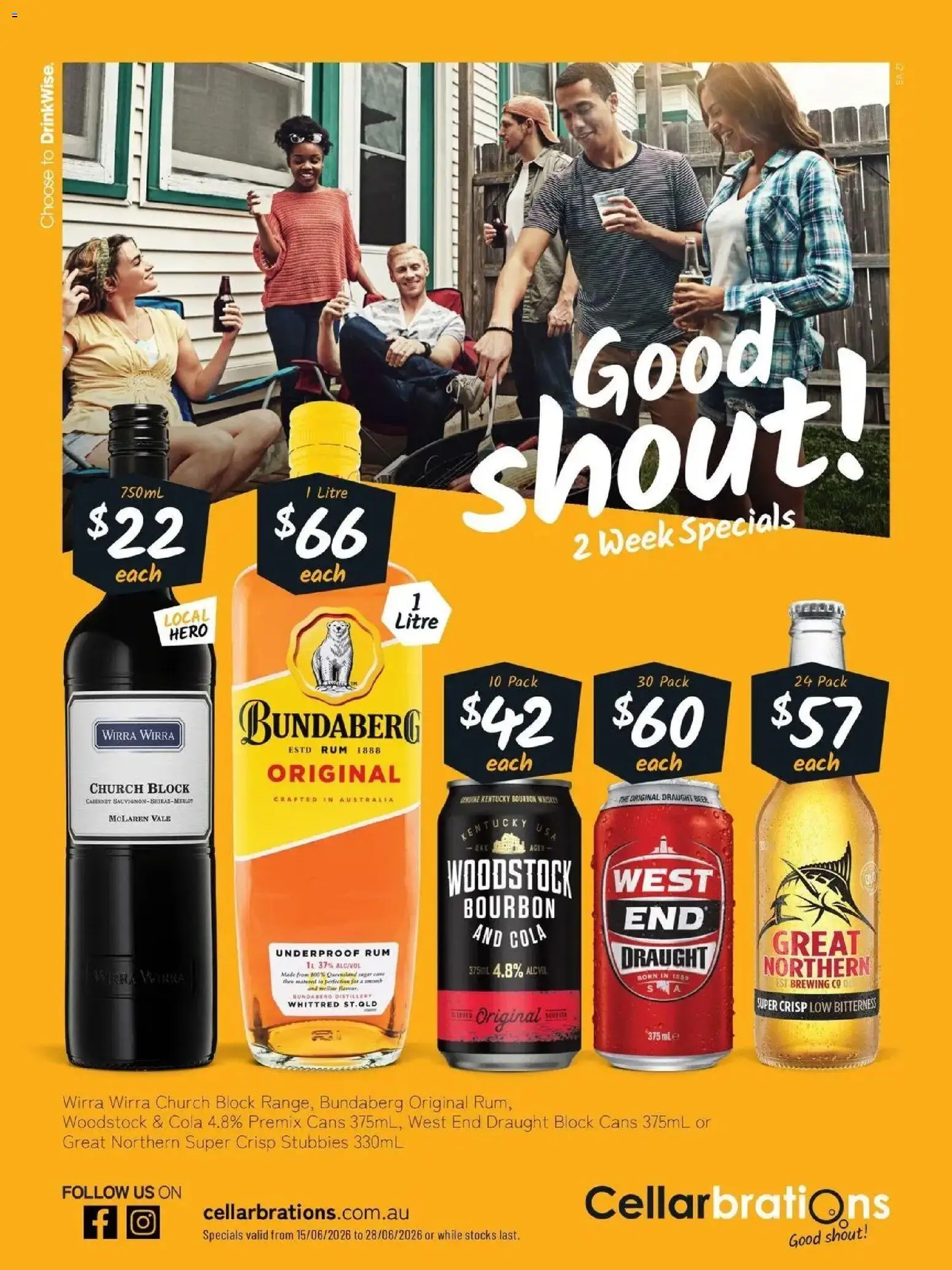 Preview of catalogue Cellarbrations catalogue Hillsdale from shop Cellarbrations valid 14/06/2026 - Bourbon, Whiskey, Rum