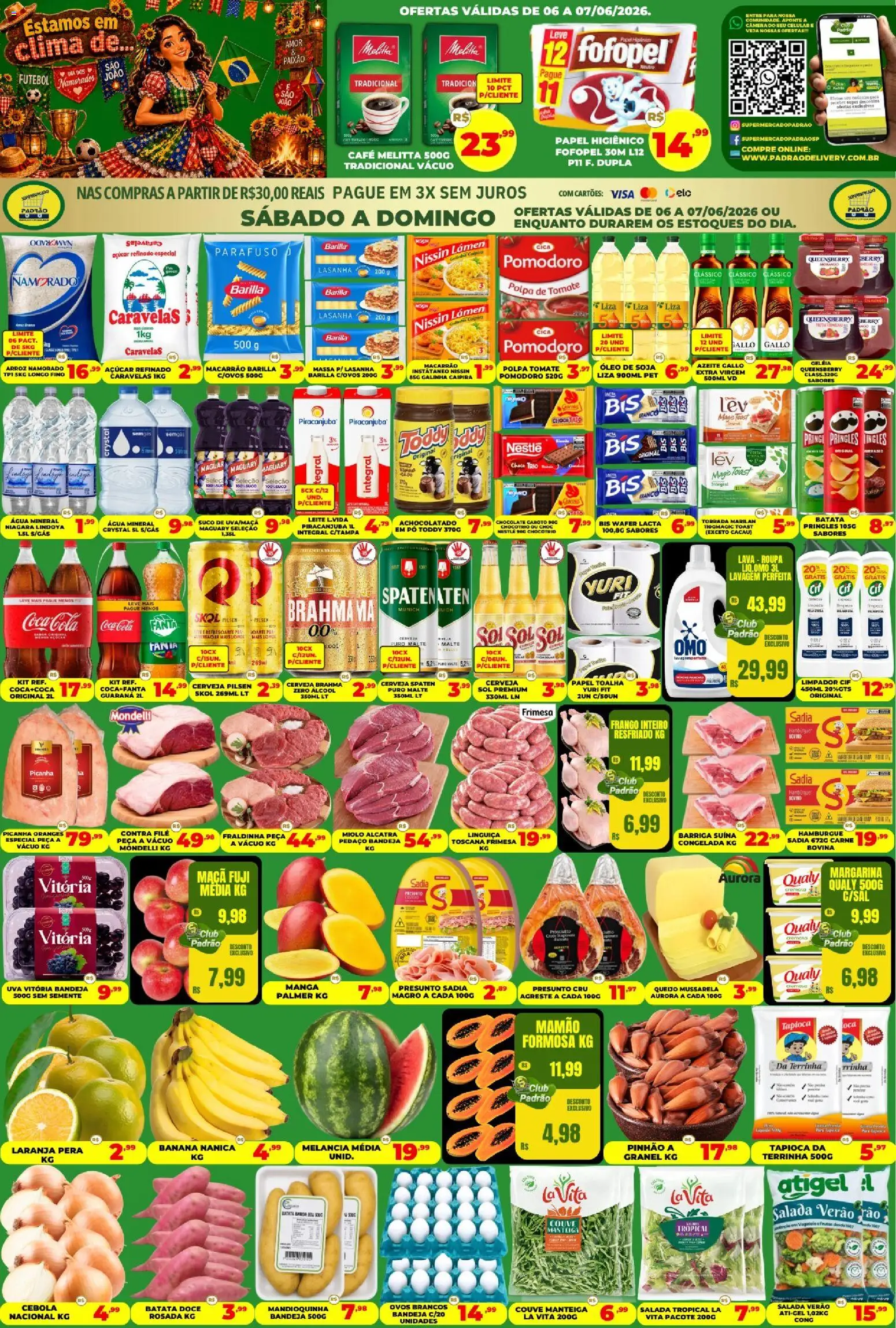Pré-Visualização do folheto "Supermercado Padrão - Ofertas da semana" da loja Supermercado Padrão válido a partir de 06/06/2026